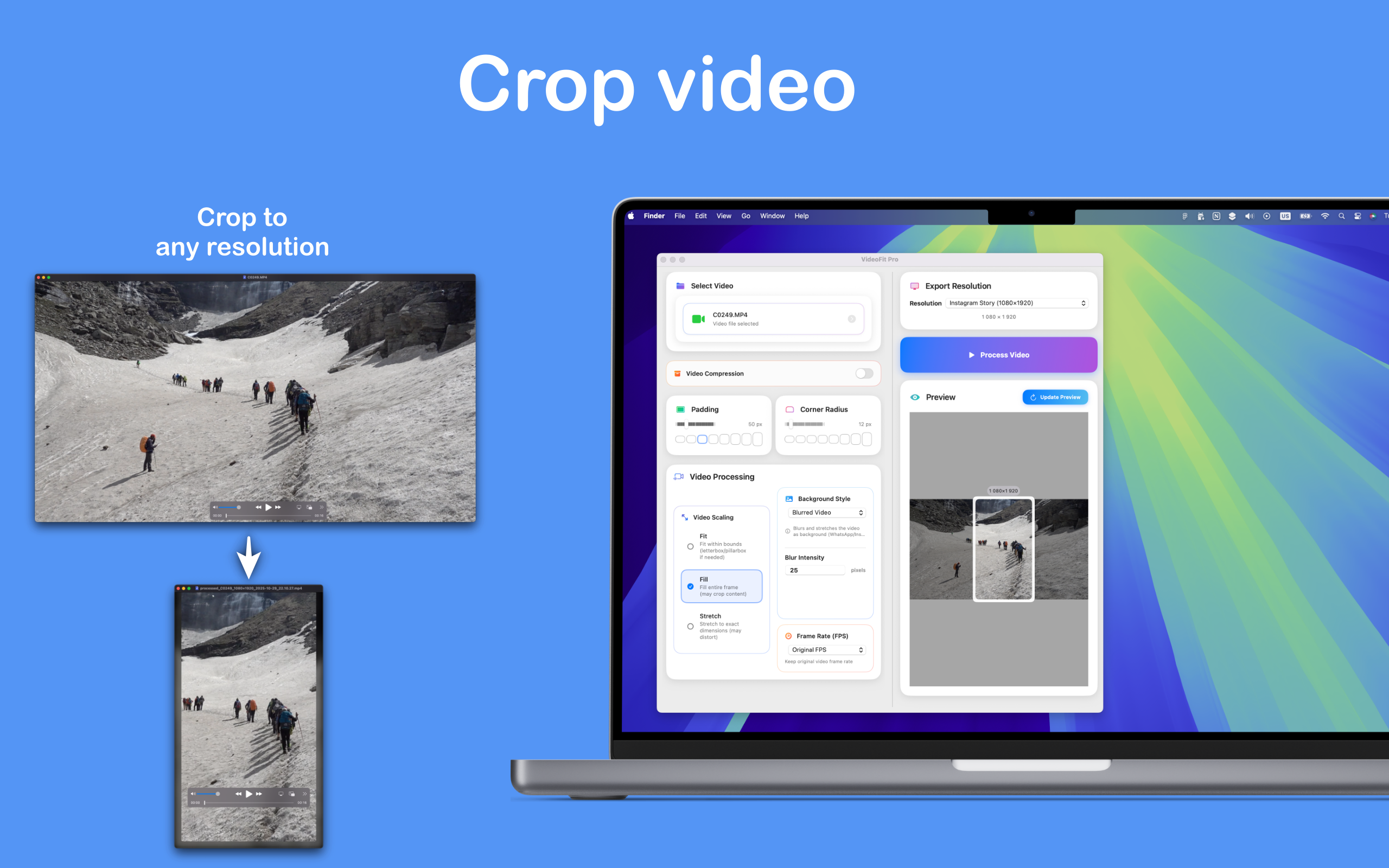 Precise Video Cropping